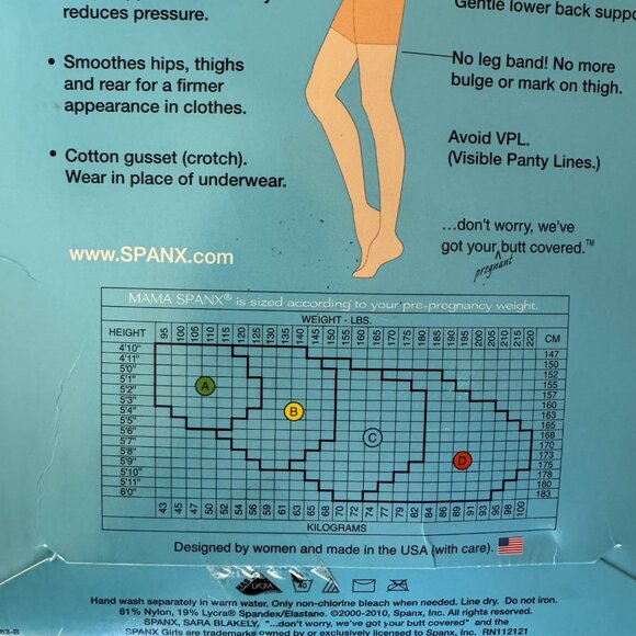 Spanx Power Mama Maternity Mid-Thigh Shaper Size B Smoothing Support - Picture 5 of 6